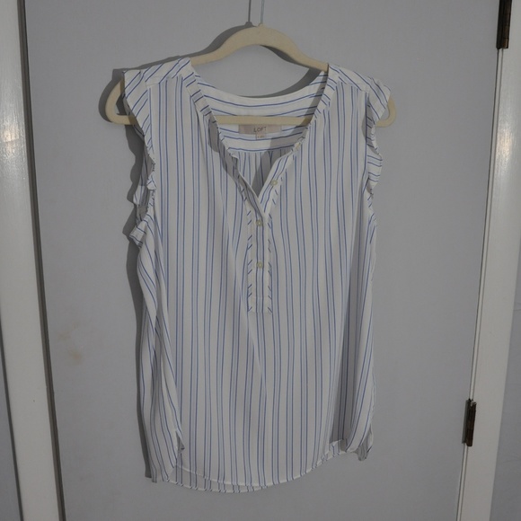 LOFT short sleeve flutter top - Picture 1 of 5